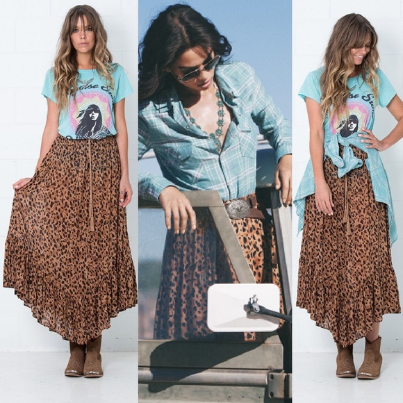 Spell designs saphari maxi skirt leopard XS safari - Picture 3 of 8